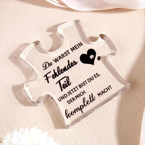 ZoeWei Acryl Deko Geschenk für Frauen und Männer Jahrestag Geschenk Partner Geschenke