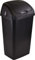 Easy Shopping® Premium Plastic Black Swing Bin Dustbin with curved movable Lid for Home and Kitchen Rubbish Waste Solution