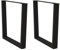 vidaXL Esstisch Beine V-Form 2 Stück Schwarz 90x(72-73,3) cm Stahl, Bein für Tisch, Esszimmertischbein, Tischbein für Esstisch