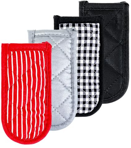 4 Pieces Cast Iron Skillet Handle Covers Pan Handle Sleeve Pot Handle Covers Heat Resistant Iron Skillet Handle Covers Machine Washable Pot Pan Skillet Handle Holder Sleeves For Kitchen Baking Cooking