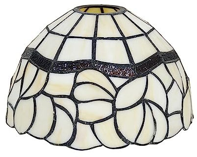 20,3 cm Tiffany-Stil Lampenschirm Ersatz pastorale Blumen Buntglas Tischlampen Hängelampen Wandleuchten großes Loch