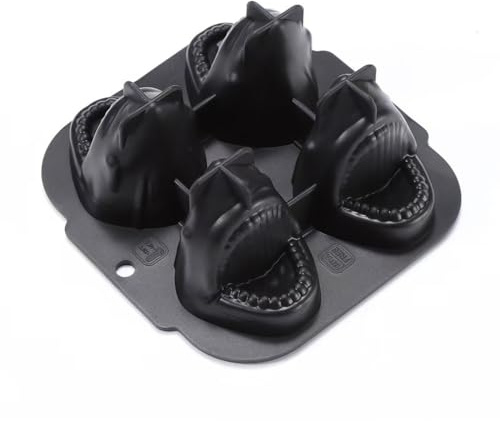 Ice Cube Tray, 3D Sharks & Penguins Silicone Ice Cube Mold Reusable Jelly Making Mould for Whiskey, Cocktails, Wine, Juice, Other Drinks