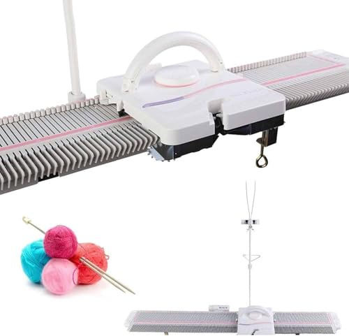 Automatische Strickmaschine – 150 Nadeln, mittlere Stärke, Bastelmaschine für den Heimgebrauch, strickt 6,5 mm Garn, Maße 118 x 36 x 12 cm, ideal für Handstrickprojekte