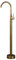 Generisch Robinet de baignoire standard avec bec rotatif à 360°, en laiton antique, sur pied, or brossé, pour baignoire, robinet