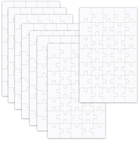 8 Stück Puzzle Selber Gestalten, Blank 15 * 10 cm zum Malen, Personalisiert Leeres Puzzle, Puzzle Selber Gestalten, Blanko Puzzle Zum Bemalen, DIY Puzzle, Bemalbares Puzzle für Kinder, Denkspiel