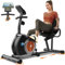 Bicicleta Estática Magnética Para Casa Con 16 Niveles De Resistencia, Monitor Digital LCD, Asiento Cómodo Ajustable Bicicletas Reclinadas Ergonómicas Para Adultos Mayores Ciclismo Fitness (Negro)