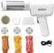 Máquina Eléctrica Para Hacer Pasta Idiyappam, Máquina De Pasta Eléctrica De Mano, 5 En 1 Inalámbrica Para La Cocina Con 5 Moldes. Presiona Un Botón Para Obtener Fideos Frescos En Segundos (White-A)