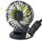 Ventilador de automóviles que sopla aire frío tranquilo de 12 V de 12 V Rotable ABS Ventilador de tablero para auto-adhesivo con enchufe de encendedor de cigarrillos para conducir en verano calient
