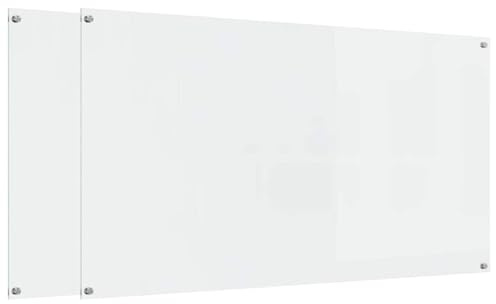 vidaXL Küchenrückwand 2 stk. Transparent 110 x 60 cm Gehärtetes Glas