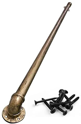 GJZQDKX Scala Vintage Oro-Bronzo Il - Maniglione Antiscivolo per Interni/Esterni, Supporto a Parete per Anziani, Acciaio zincato Industriale, 4,2 m (14 Piedi)