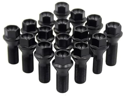 Bulloni Ruota Neri M12 X 1.5 36136781150 Per BMW X1 Z4 E46 E90 E39 E60 E53 325i 650Ci Esagono 17mm Bulloni ruota