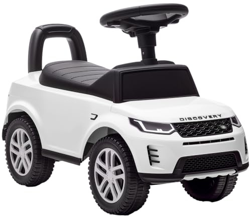 AIYAPLAY Porteur Enfants Voiture sous Licence Land Rover 18-36 Mois Blanc
