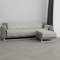 Italian Bed Linen “ Glamour” rutschfest Sofa Abdeckung mit Chaise-Longue Rechts, Beige, 290cm