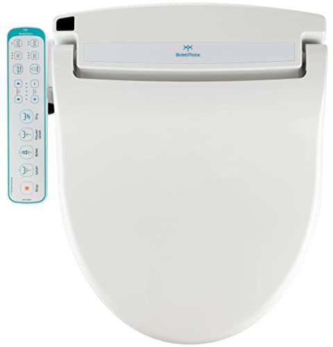 BidetMate 1000 Series - Sedile WC elettronico Smart con pannello laterale, per sedili rotondi, colore: Bianco