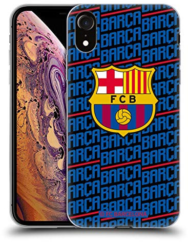Head Case Designs Licenciado Oficialmente FC Barcelona Barca Crest Patterns Carcasa de Gel de Silicona Compatible con Apple iPhone XR