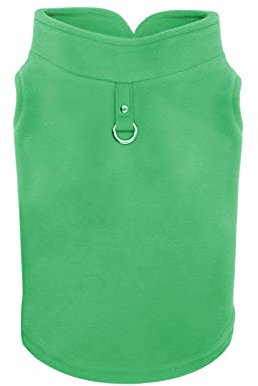 Hundepullover für Kleine Hunde, Herbst und Winter Fleece Pullover Weste Haustier Hundekleidung Haustiermantel Weiche Warme Pullover Weste für Welpen, Einfarbig (Green, XL)