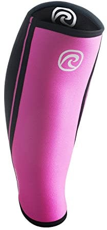 Rehband Neopren Wadenbandage, Kompressionsbandage für Wade und Schienbein, Schienbeinschutz für Deadlifts, CrossFit, Farbe:Pink, Größe:L