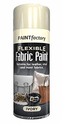 Classic Signature 9 x Flexible Fabric Ivory 200ml /1x Pair of Disposable Gloves, Spray Paint Leather Vinyl Textile Clothes Fast Drying by Swiss Signature