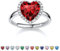 Bestyle Mondstein Ring Silber 925 Damen Verstellbare Ringe mit Geburtsstein Januar Fingerringe Herz-Ehering Granat Schmuck für Mädchen