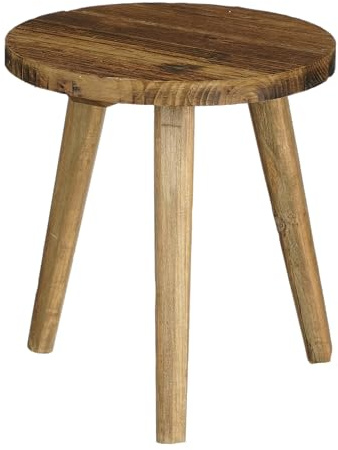 MICA Decorations Bold Beistelltisch - H28 x Ø26 cm - Recyceltes Holz - Braun
