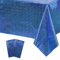 Xinfin 2 Stück Blau Unterwasserwelt Party Tischdecke,Glitzer Einweg Geburtstag Tischdecke, 137x274cm Rechteck Wasserdicht Tischtuch für Meerjungfrau Geburtstag Party Deko(Blau)