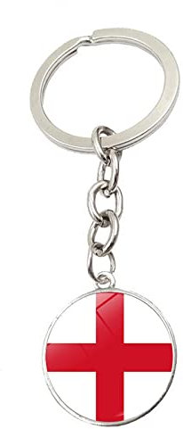 JEDTAKCT England-Flagge-Anhänger-Schlüsselanhänger – Länderflagge-Schlüsselanhänger-Anhänger, Wm-Flagge, Souvenir, Neuheit, Nationaler Schlüsselanhänger, Schmuck Für Männer, Frauen, Paar,