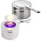 Baluue 2pezzi Porta Combustibile Acciaio Inossidabile con Coperchio per Buffet E Grigliate Supporto per Stufa Combustibile Liquido Accessorio Elegante per Mantenere Caldo Cibo