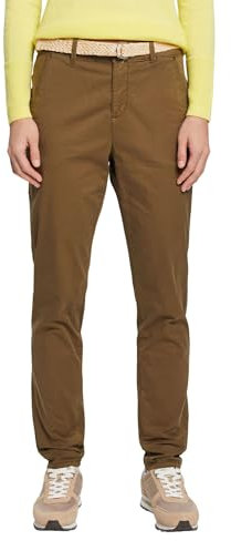 ESPRIT Damen 993ee1b312 Hose, 350/Khaki Green, 30W x 32L