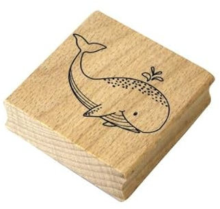 Artoz Stempel – Holzstempel – „Wal“ – 60 x 60 mm – Motivstempel zum Kartenbasteln für Einladungen, Geburtstag, Grüße
