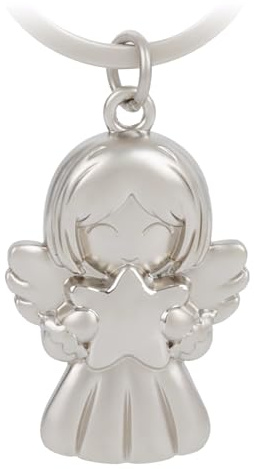 GZXYA Schutzengel Schlüsselanhänger Glücksbringer Anhänger, Engel mit Herzen für Prüfungen oder Auto, geeignet als Geschenke für Frauen, Freundin, Kollegen. (1414-Silbe)