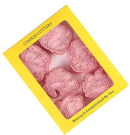 ABOOFAN 1 Keksform Festival-backform Kekse Cartoon-backform Keks-prägeform Kekspräger Neuheit Ausstecher Antihaft-ausstecher Keks Stempel Schokoladen-silikonformen Fudge Pp Mondkalender 3d