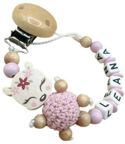 personalisiertes gestaltetes Babygeschenk mit Namen für Mädchen in Rosa Baby Geschenk personalisiert zur Geburt & Taufe Reh