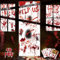Halloween Deko Innen Gruselig Fensterbilder - Halloween Fensterdekorationen Zombie Poster Set Wiederverwendbare Halloween Zubehör, Gruselige Blutige Handabdrücke Fußabdrücke Wandaufkleber Dekoration