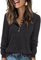 Tanmolo Damen Leichte Strickpullover Langarm Henley Shirt Herbst lässig Rundhals-Knöpfe Elegant Sweatshirt Tunika Tops Dunkelgrau, XXL