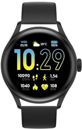 Ice-Watch - ICE smart 2.0 - Montre connectée ronde noire pour homme avec bracelet en silicone - 023962 (1,20 pouces)