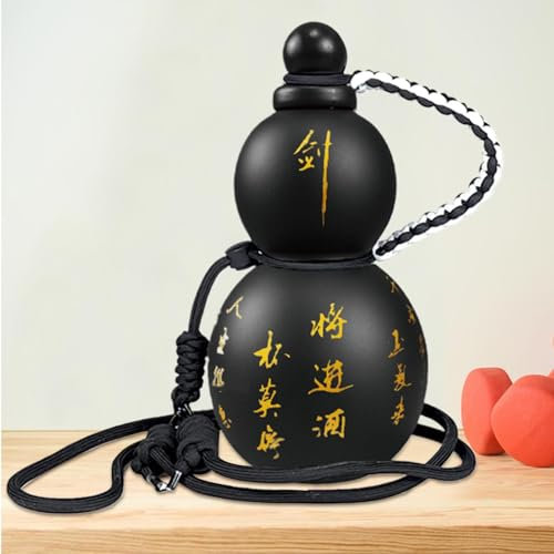 GkgWuxf Bouteille D'eau Gourde, Bouteille D'eau De Style Gourde, Bouteille D'eau Gourde En, Ensemble De Bouteilles De Gourde De Grande Capacité D'inspiration Rétro Chinoise De 900 ML