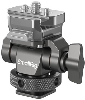 SMALLRIG HawkLock H21 Supporto per Monitor a Sgancio Rapido con Attacco Cold Shoe, Supporto per Monitor Girevole e Inclinabile Regolabile, Design Anti-torsione Doppio, per Monitor Ninja V/V+ – 4888