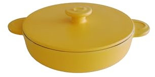 KUOKO - Cacerola de Cerámica Ø25cm para Todo Tipo de Recetas | Cocina Saludable y Libre de Tóxicos | Apta para Horno, Vitrocerámica, Gas y Microondas | Cacerolas para Cocina | Cerámica de Calidad