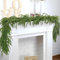 Weihnachten Deko, 2 Stück Weihnachtsgirlande 1.8M Künstliche Norfolk Pine Girlande Weihnachten aus PVC Grüne Weihnachtsgirlanden für Innen Kamin Treppe Wand Tür Außen (2Pcs-180cm)