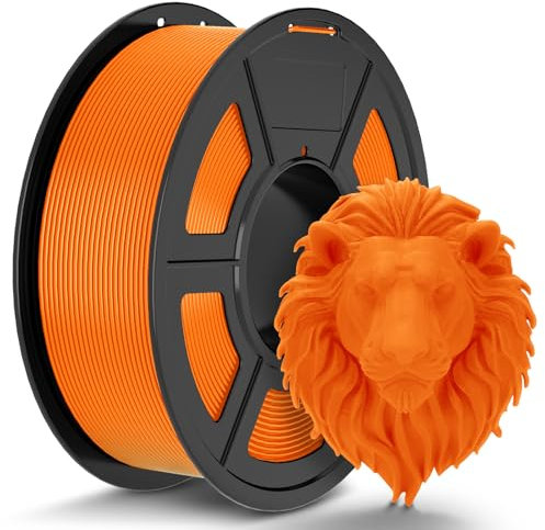 TECBEARS PLA Filament 1.75mm Orange, 1kg 3D Drucker Filament PLA, Filament 3d Druckmaterialien, Vakuumverpackung, Maßgenauigkeit +/- 0,02 mm, 1kg Spule (2,2lbs) PLA Filament für 3D Drucken