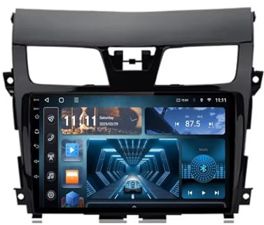 10 Inch Touch Screen Car Radio Android 13 Double Din Car Stereo with Bluetooth hands-free system FM radio rear view camera USB steering wheel control for NISSAN Teana J33 2013-2018(C5 8+256G)