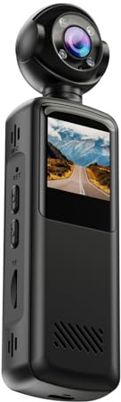 Tosuny 1080P FHD Action Camera, WiFi Sports Camera with 1.5 Screen, 180° Rotatable Lens, Night, 140° Wide Angle, Recording, Built-in Mic, IP65 Water proof