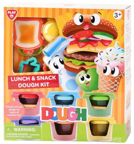 PlayGo Knetset Lunch und Süßigkeiten - 6 Bunte Knetdosen