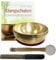 Therapie KLANGSCHALE 600-700g + BUCH Peter Hess 5-tlg Klangmassage SET. KLEINE HERZSCHALE Handarbeit NEPAL + Klöppel + ZUBEHÖR. 70192-2