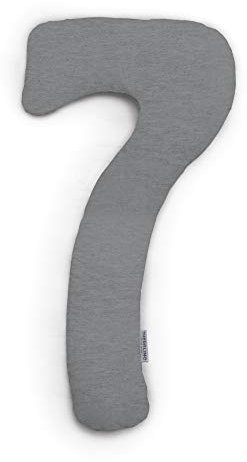 Theraline my7 Ersatzbezug für Seitenschläferkissen, Bezug aus 100% Baumwolle, Farbe: Melange Mittelgrau