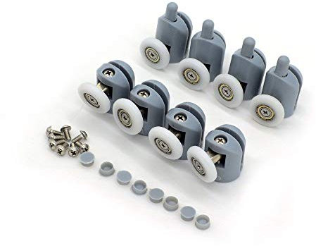 8 pcs almohadilla de ducha, Rodamientos para mampara de ducha Cabina Home baño DIY piezas de repuesto 25 mm