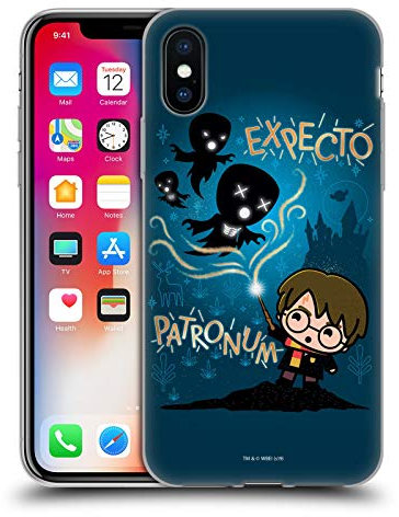 Head Case Designs Offizielle Harry Potter Expecto Patronum Deathly Hallows III Gel Handyhülle Hülle [Militärischer Schutzgrad] Kompatibel mit Apple iPhone X/iPhone XS
