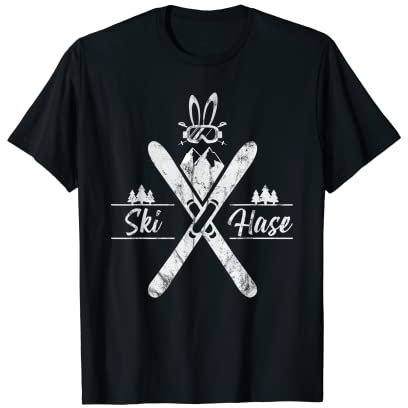 Ski Hase Snowboard Skifahrer Outfit. T-Shirt