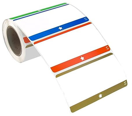 L LIKED 200 Freezer Stickers, 48 x 89mm Removable Self-Adhesive Freezer Labels, Waterproof, Tear-Proof, Reusable Food Storage Labels On Roll, Jars, Canning Labels - Easy Peel Off Leaving No Residue