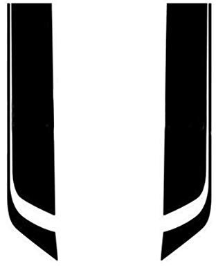 Auveach 85 cm Universal Car Racing Dual Stripe Motorhaube Aufkleber Dekoration PVC Vinyl Grafikaufkleber Schwarz